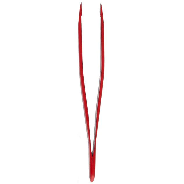 Eyebrow tweezers Staleks Pro Expert 11 Type 4r, red TE-11/4r