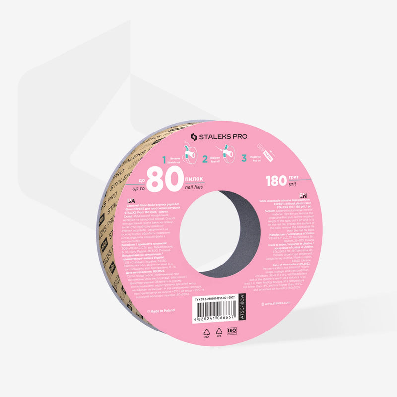 STALEKS PRO EXPERT PAPMAM WHITE DISPOSABLE ABRASIVE TAPE (WITHOUT PLASTIC CASE) ATSC WHITE ATSC-180w