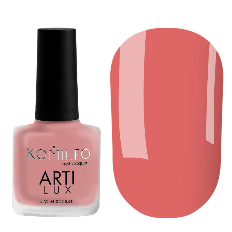 KOMILFO ARTILUX 017 NAIL REGULAR POLISH(NOT A GEL)(SALMON, ENAMEL), 8 ML 222017
