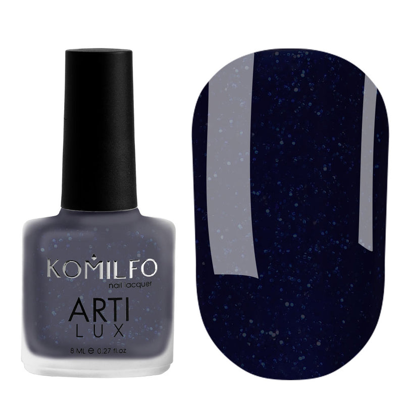 KOMILFO ARTILUX 027 ЗВИЧАЙНИЙ ЛАК ДЛЯ НІГТІВ (НЕ ГЕЛЬ) (СИНІЙ, З ШІММЕРОМ), 8 МЛ 222027