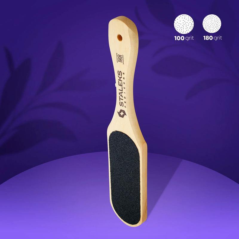 STALEKS BEAUTY & CARE 10 TYPE 1 Double-sided wooden foot file, 100/180 grit