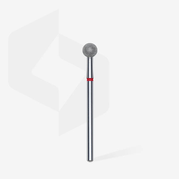 STALEKS EXPERT Diamond nail drill bit ball red, head diameter 5 mm
