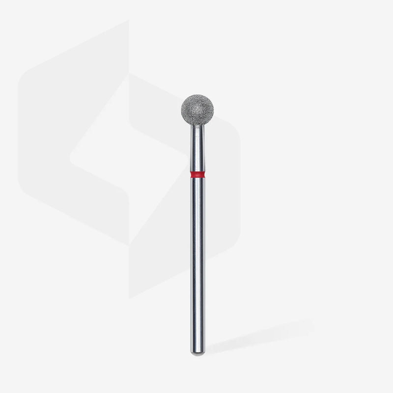 STALEKS EXPERT Diamond nail drill bit ball red, head diameter 5 mm