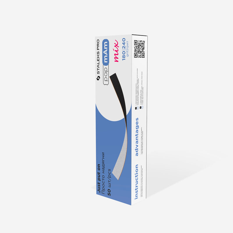 Пилки одноразові двосторонні papmAm Mix EXPERT, 180/240 грит (50 шт) DFCEMix-22-180/240