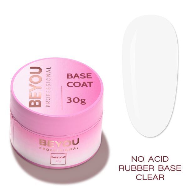 BEYOU Professional Rubber Base Coat No Acid Base Clear 30ml BRBC0330