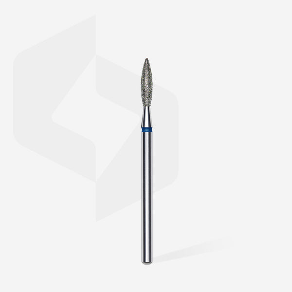 Diamond nail drill bit flame blue  STALEKS EXPERT head diameter 2,3 mm / working part 10 mm FA10B023/10