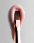 DARK Double-Ended Beige Brush (11 mm Liner + 9 mm Flat Square Gel Brush)