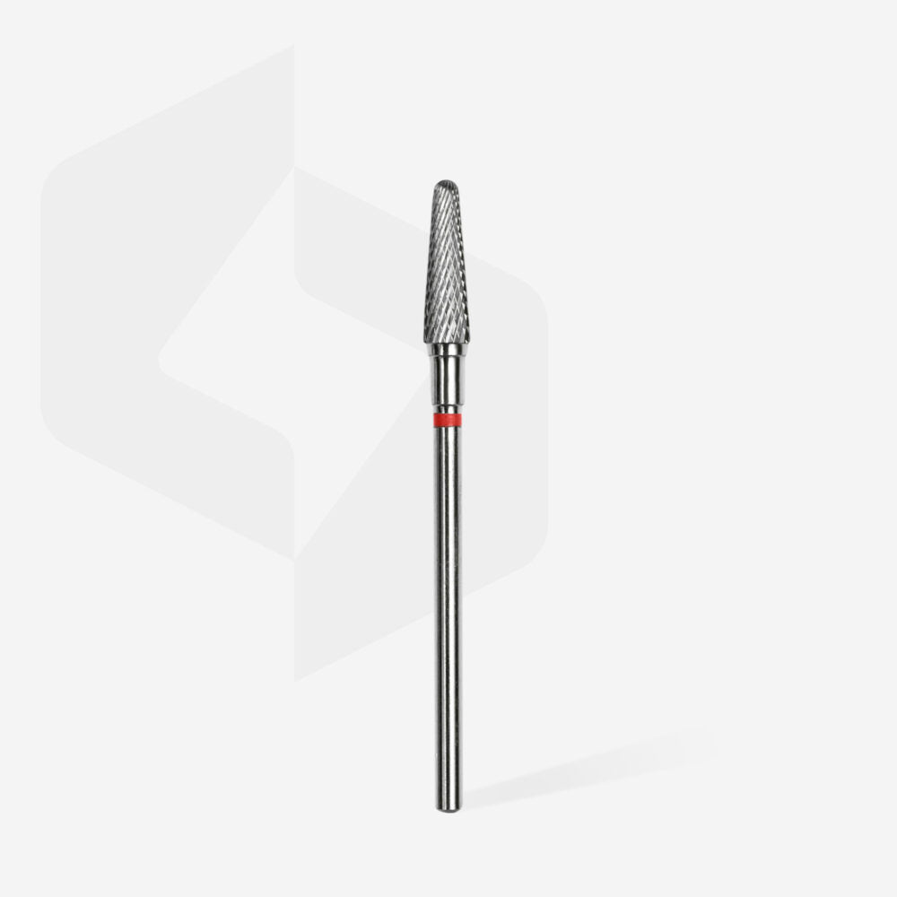 STALEKS Carbide nail drill bit, “frustum” red, head diameter 4 mm / working part 13 mm FT70R040/13