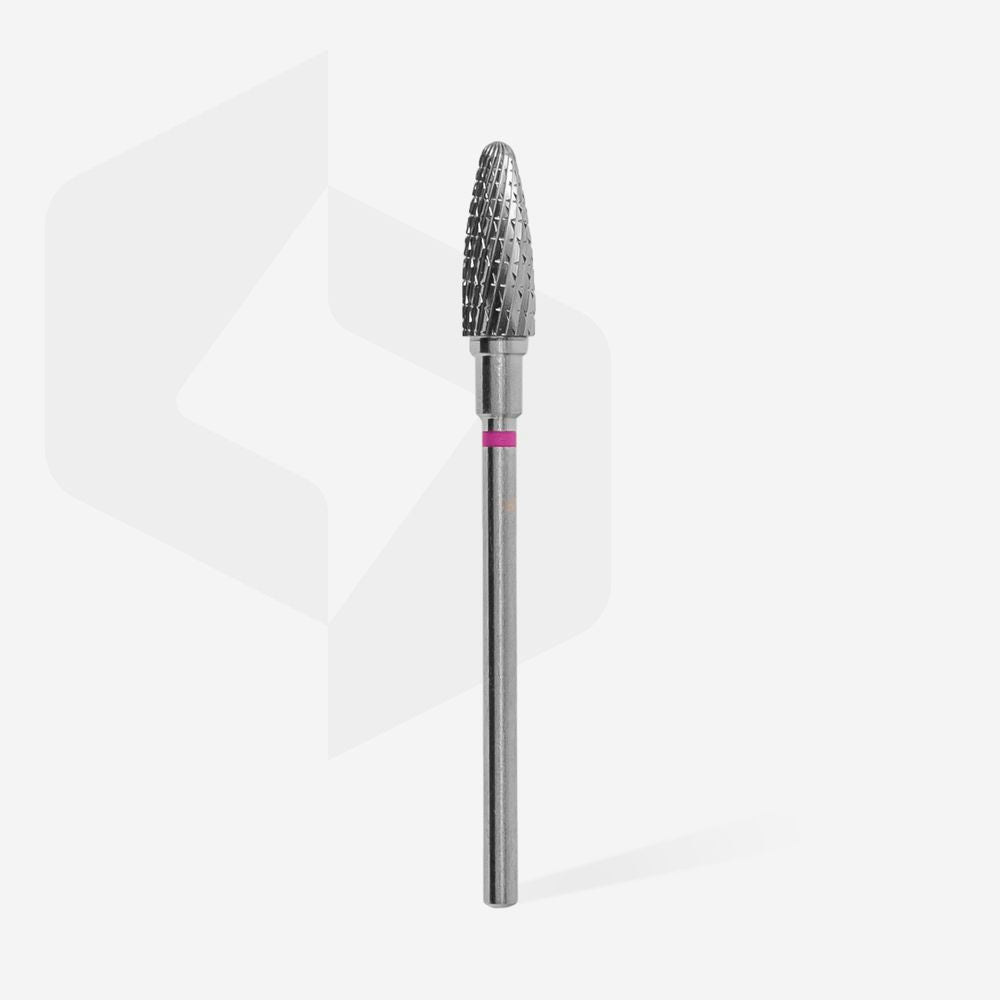 STALEKS Carbide nail drill bit, “corn”, purple, head diameter 5 mm / working part 13 mm  FT90V050/13 purple