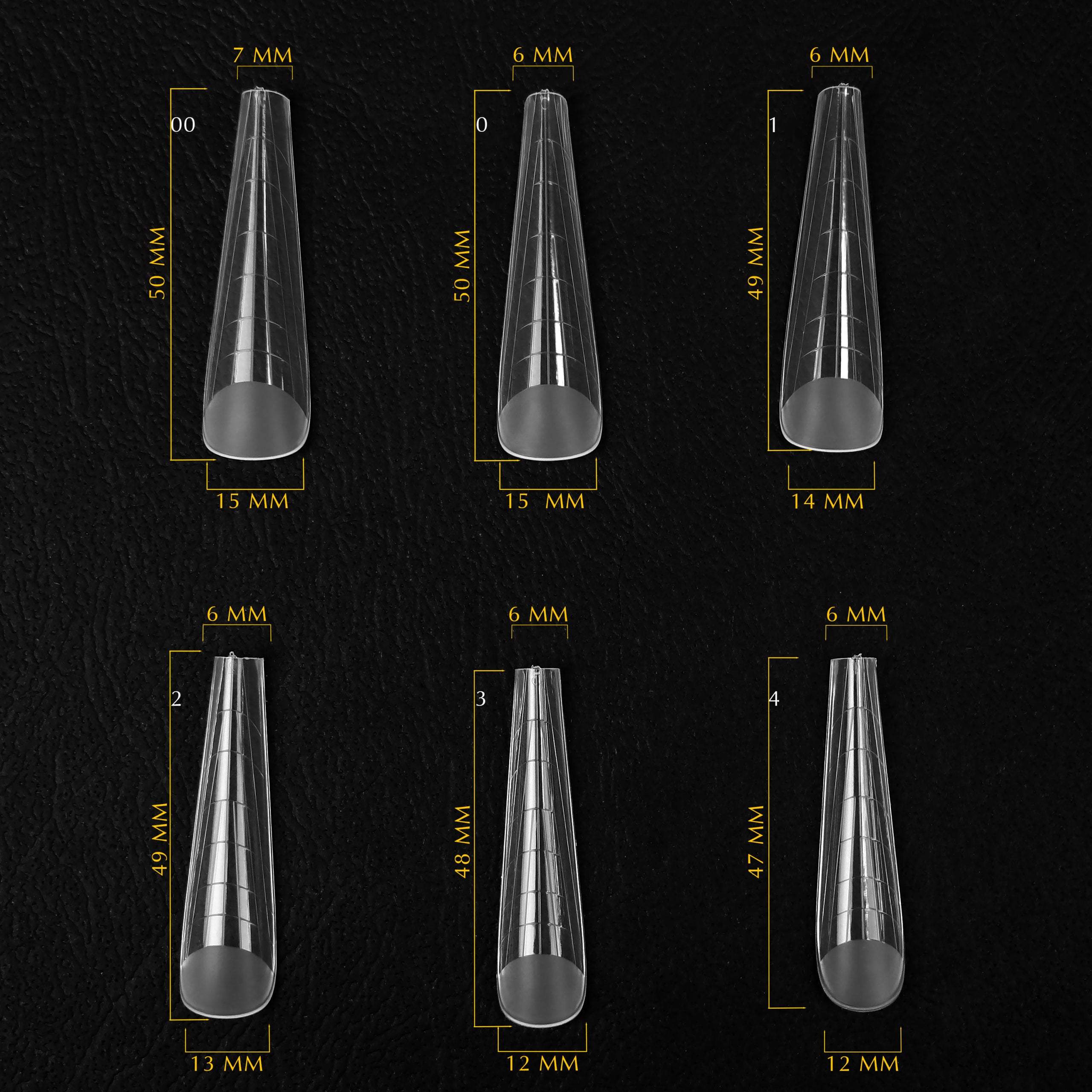 KOMILFO TOP NAIL FORMS, LONG GOTHIC – TOP NAIL FORMS, LONG GOTHIC ALMOND, 130 PIECES 456067