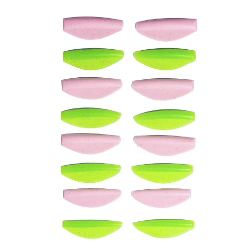 ZOLA LAMINATION SILICONE PADS ROUND CURL PINK & GREEN (S, S1, M, M1, L, L1, XL, XL1) 05124