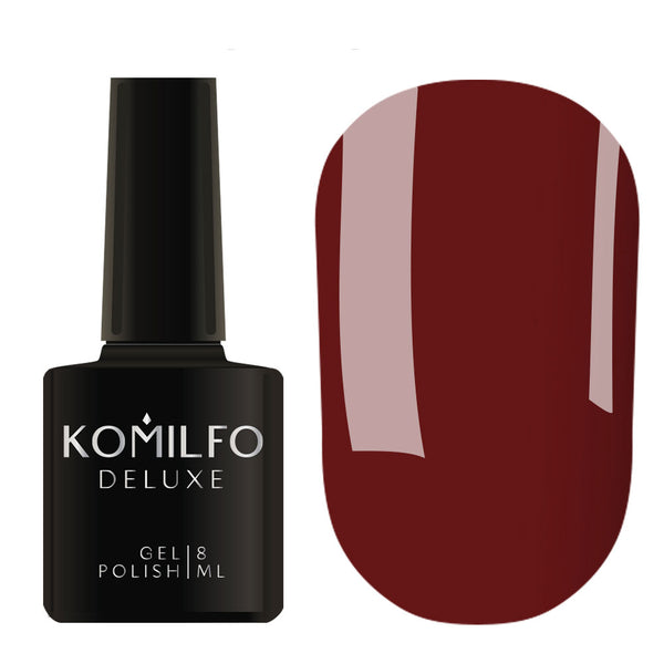 ГЕЛЬ-ЛАК KOMILFO DELUXE SERIES D098 (СЛЕГКО БОРДО-КОРИЧНЕВЫЙ, ЭМАЛЬ), 8 МЛ