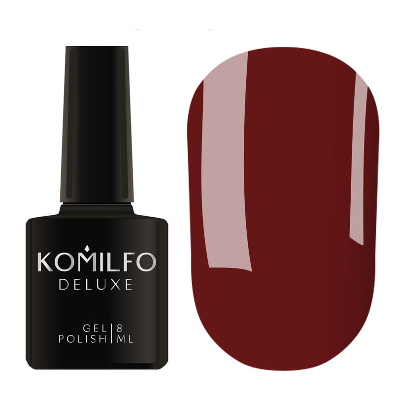KOMILFO GEL POLISH DELUXE SERIES D098 (SLIGHTLY BURGUNDY BROWN, ENAMEL), 8 ML