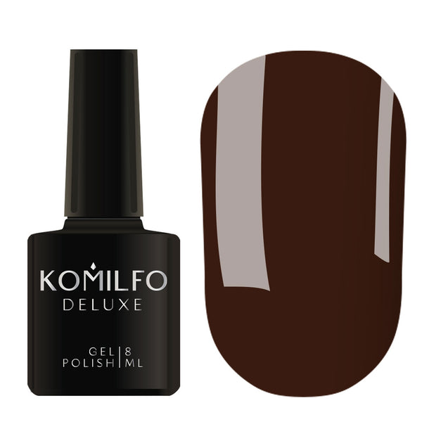 KOMILFO GEL POLISH DELUXE SERIES D216 (DARK BROWN, ENAMEL), 8 ML 111216