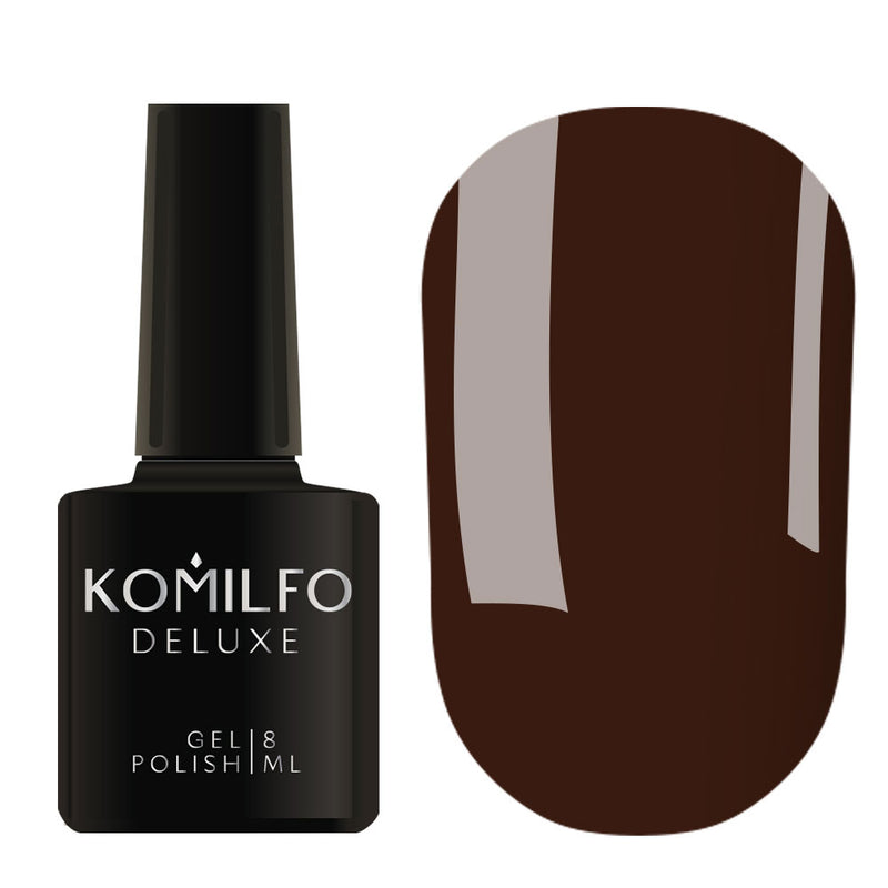 KOMILFO GEL POLISH DELUXE SERIES D216 (DARK BROWN, ENAMEL), 8 ML 111216