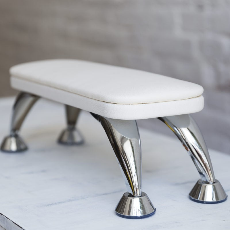 MANICURE STAND AIR MAX №1 -white (eco leather on silver legs)