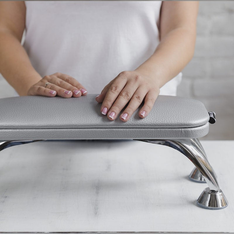 MANICURE STAND AIR MAX №3 -gray (eco leather on silver legs)