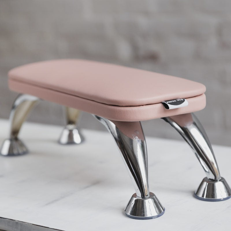 MANICURE STAND AIR MAX №4 -pink (eco leather on silver legs)