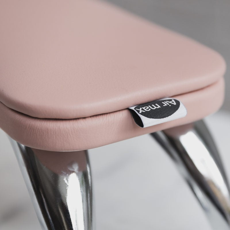 MANICURE STAND AIR MAX №4 -pink (eco leather on silver legs)