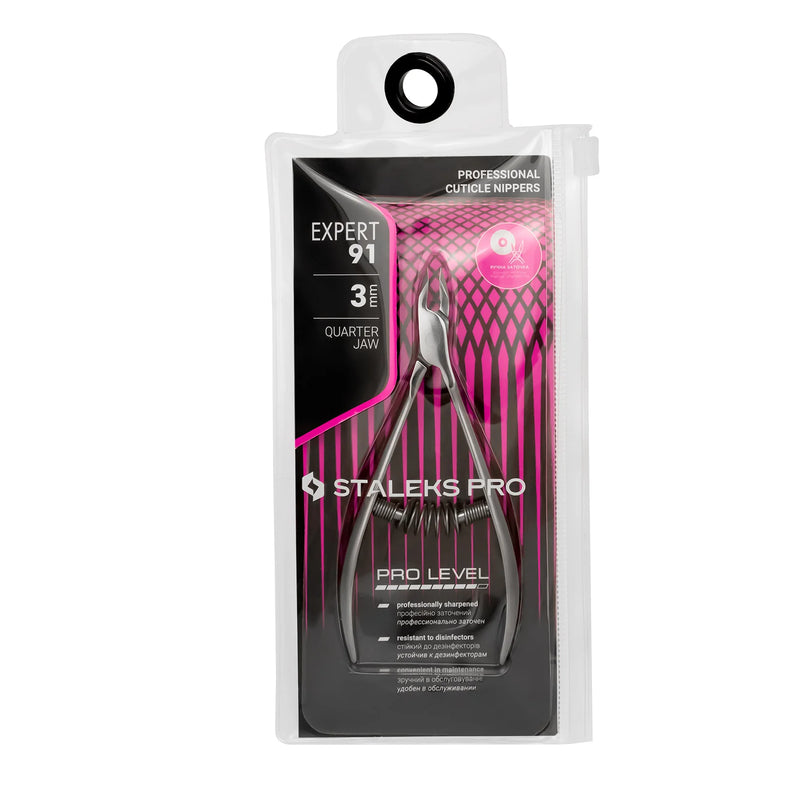 STALEKS PRO EXPERT 91 ПРОФЕСІЙНІ КУСАЧКИ ДЛЯ КУТИКУЛИ 3 ММ NE-91-3