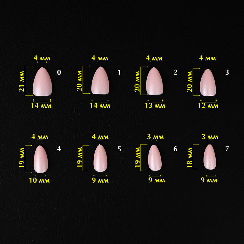 KOMILFO SOFAST NAIL FROMS NUDE ALMOND SHORT, 360 PCS 456075