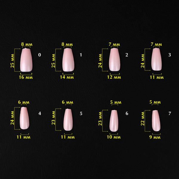 KOMILFO SOFAST NAIL FROMS NUDE BALLERINA MEDIUM, 360 PCS 456078