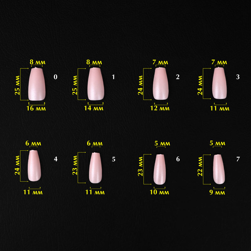 KOMILFO SOFAST NAIL FROMS NUDE BALLERINA MEDIUM, 360 PCS 456078