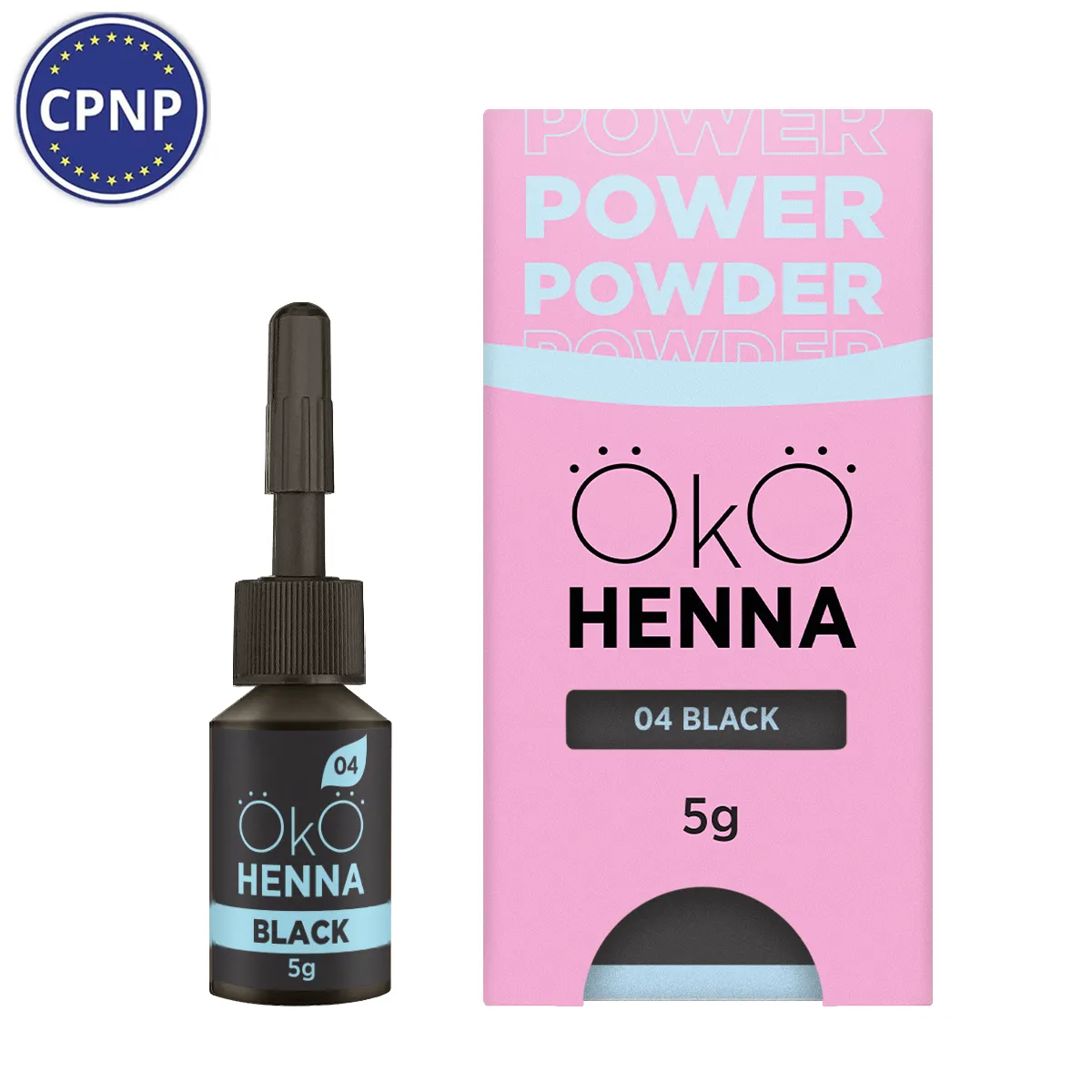 OKO Henna For Brows Power Powder, 04 Black, 5 г OKOhenna5-04