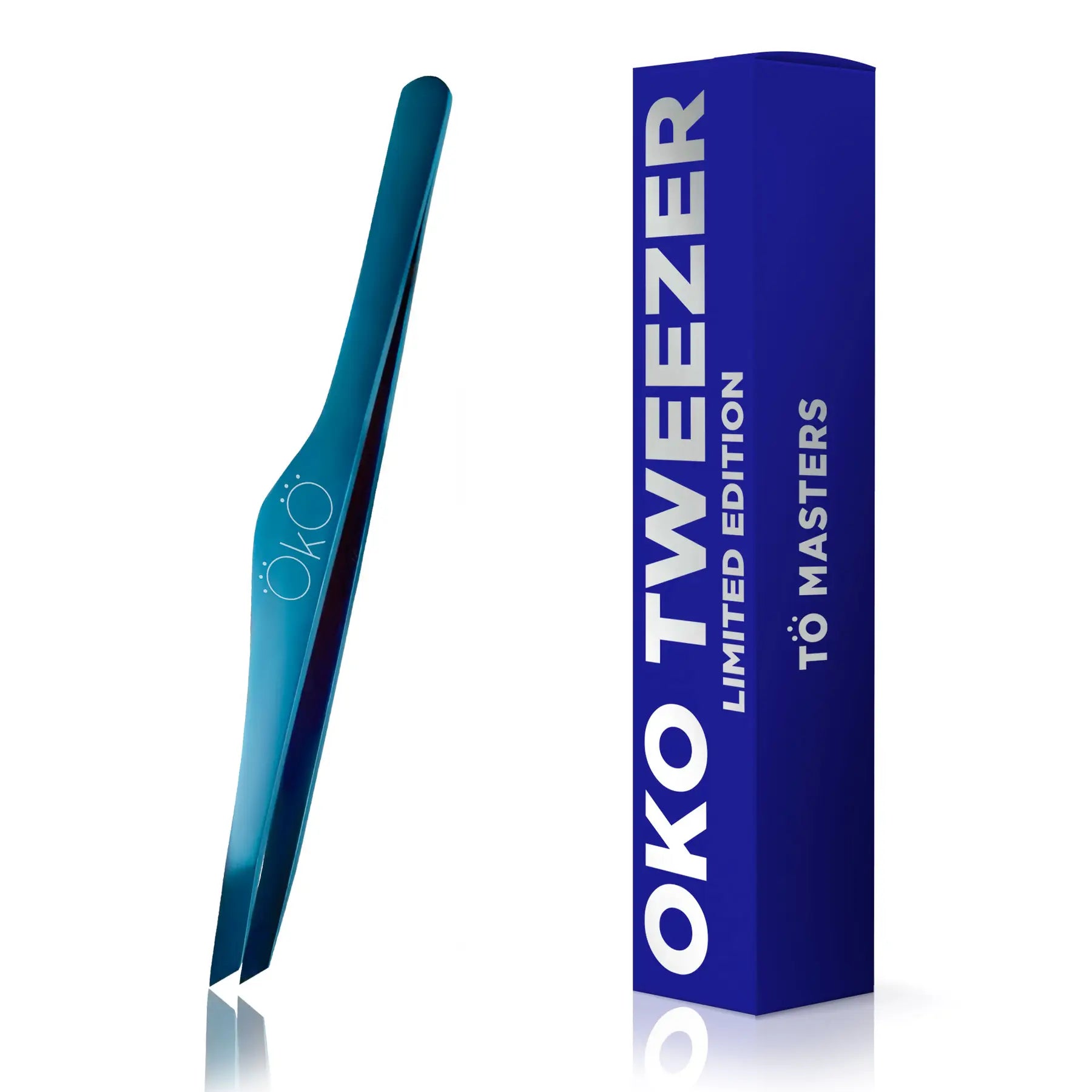 Пінцет для брів OKO Beveled Blue Magic Premium TWOKOBMP