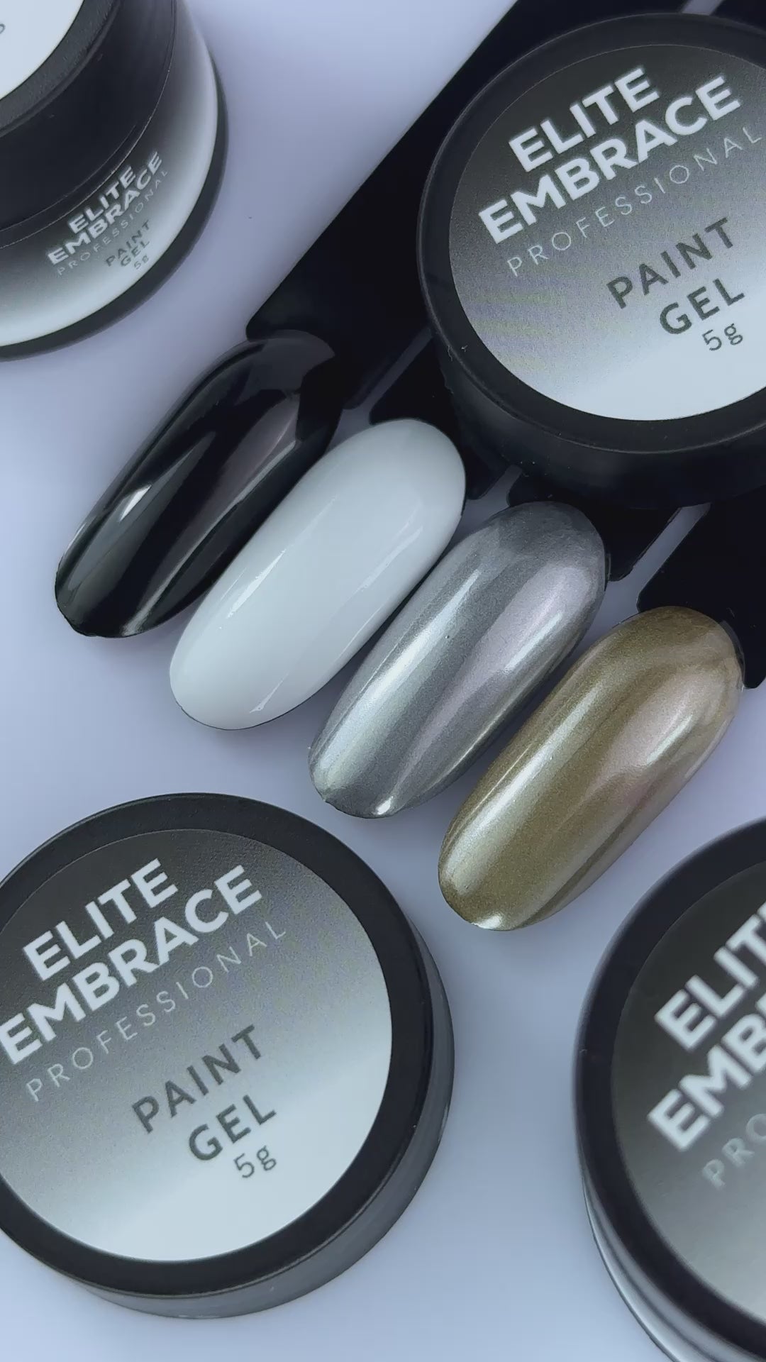 ELITE EMBRACE Professional Metallic Paint Gel Silver 5g  EMGS05