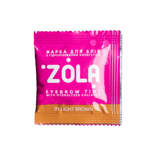 ZOLA EYEBROW TINT WITH COLLAGEN 01 LIGHT BROWN 5ML 05310