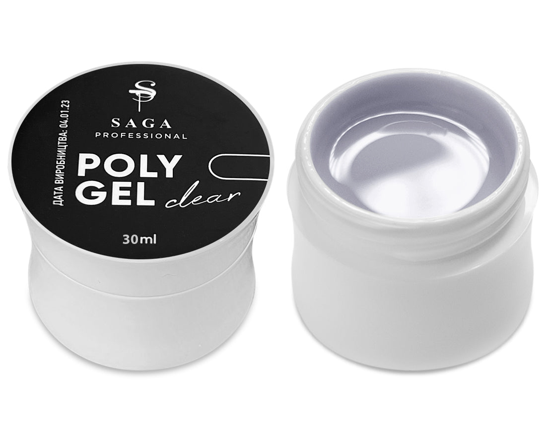 SAGA professional POLY GEL(in a jar) Clear  30 ml