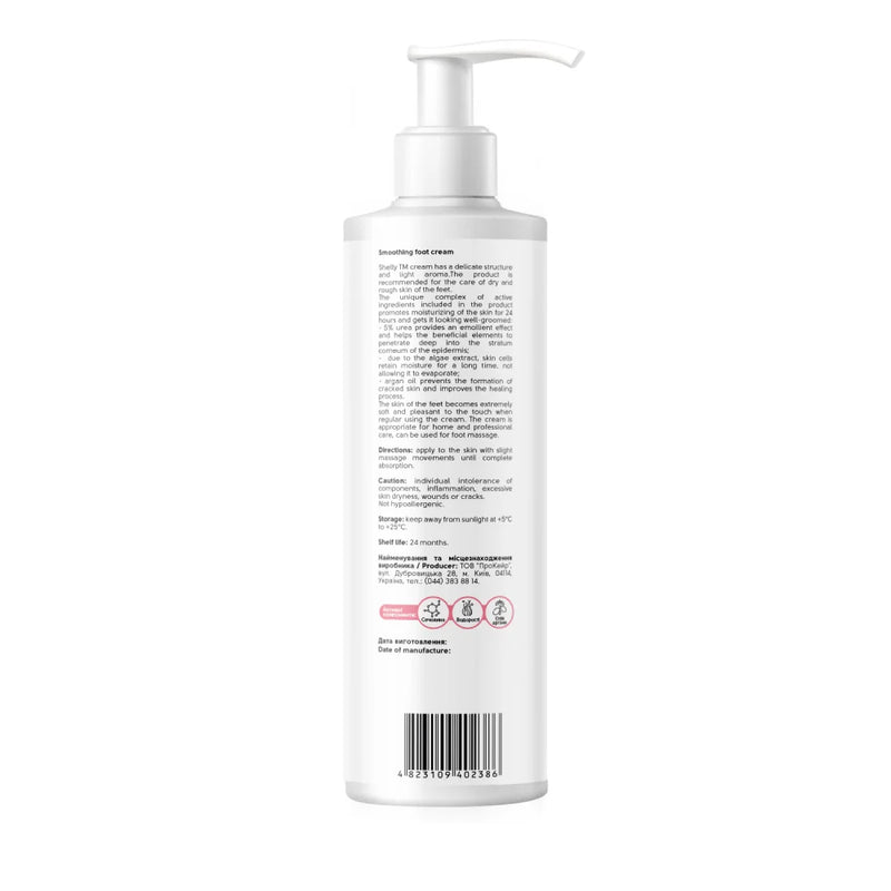Softening foot cream with urea, algae extract and argan oil Shelly 500 ML,250 ML, 45 ML