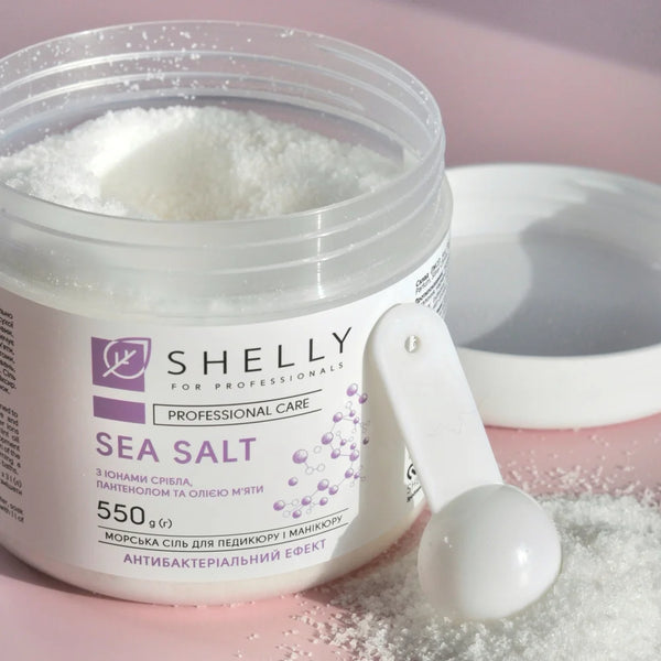 Bath salt with silver ions, panthenol and mint oil Shelly 550 g