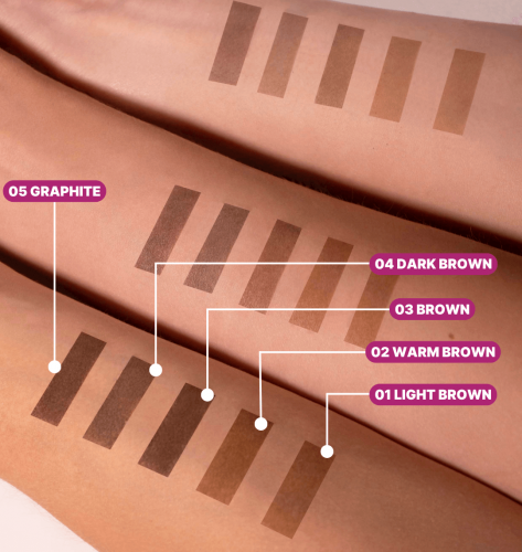 ZOLA EYEBROW TINT WITH COLLAGEN 02 WARM BROWN 5ML 05312