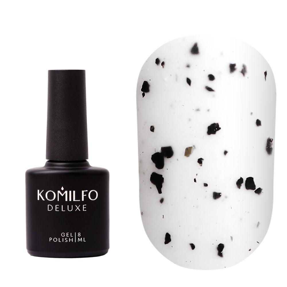 KOMILFO NO WIPE MATTE SPOTTY TOP – MATTE TOP WITHOUT A STICKY LAYER WITH TORN CRUMBS, 8 ML 184111