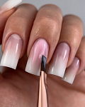 DARK Double-Ended Beige Brush (11 mm Liner + 9 mm Flat Square Gel Brush)