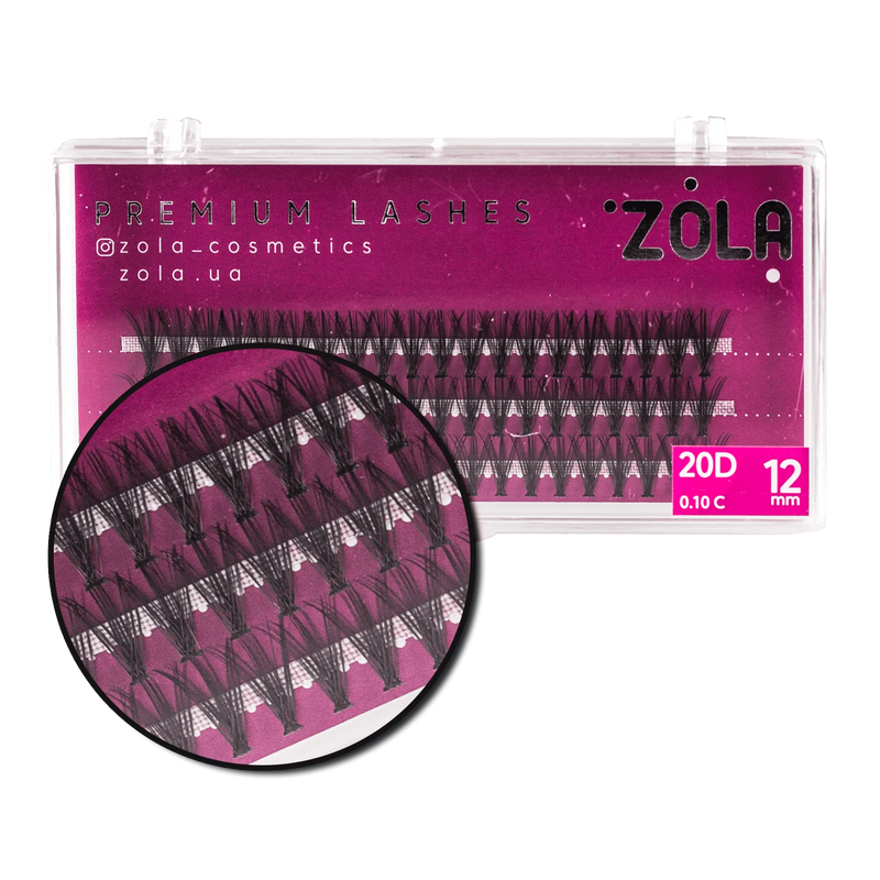 Вії Zola Bunches 20D, 12 мм 05341