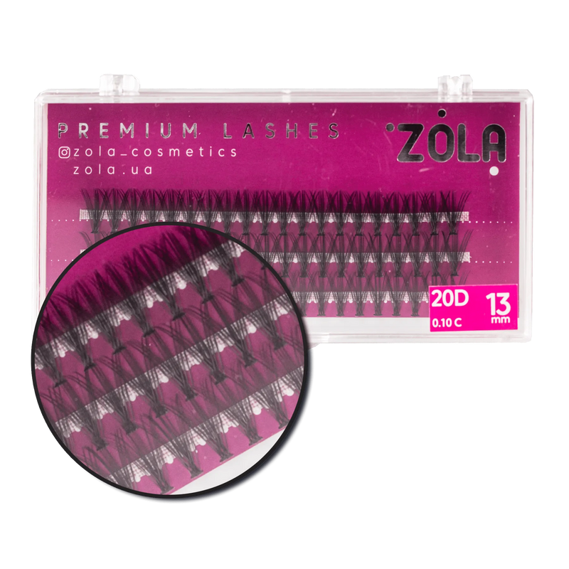 Ресницы Zola Bunches 20D, 13 мм 05342