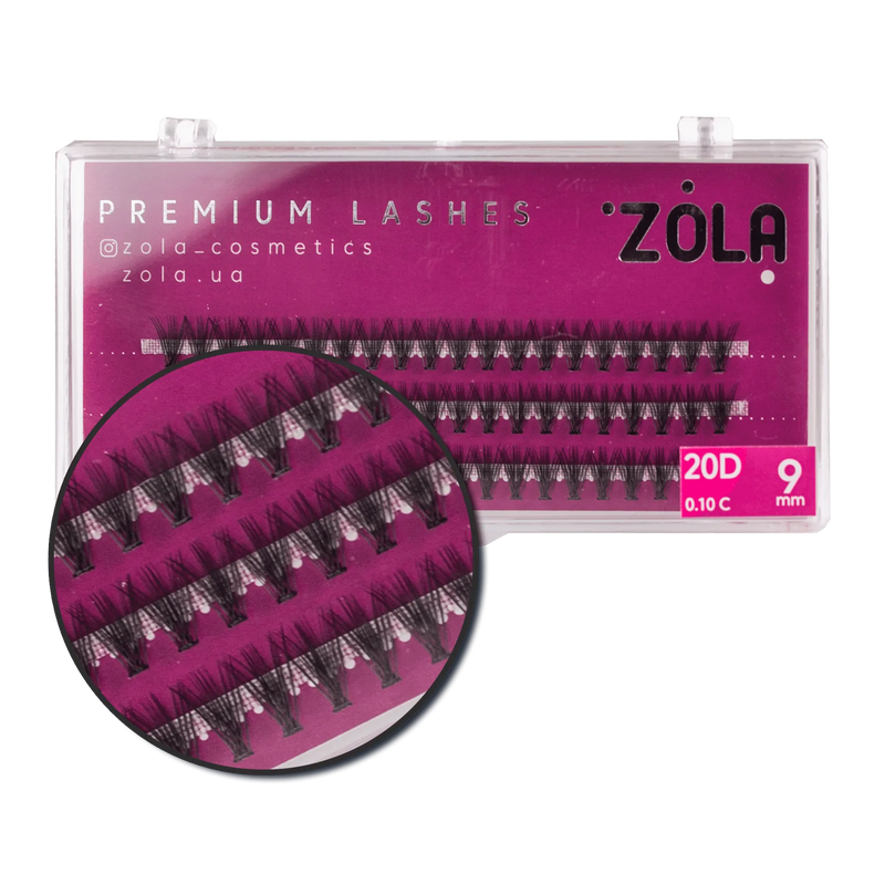 Ресницы Zola Bunches 20D, 9 мм 05345