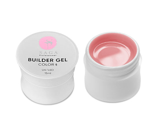 SAGA professional Builder Gel Veil №4 15ml ROSE PINK