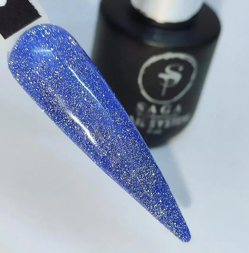 SAGA professional Gel polish Fiery gel 11 (синій з мікроглянцем, світловідбиваючий), 8 мл