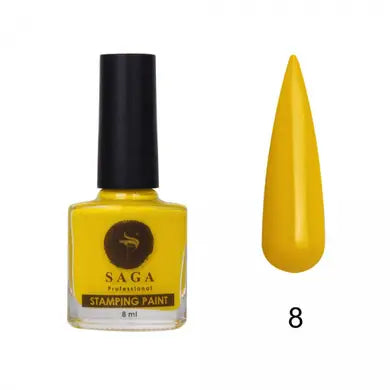 SAGA professional varnish for stamping 8  (yellow), 8 ml