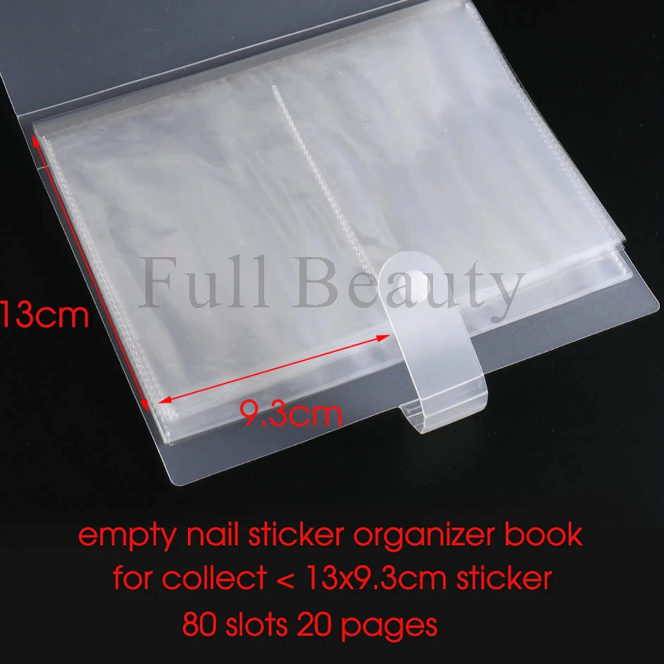 80 Slots Nail Art Stickers Organizers