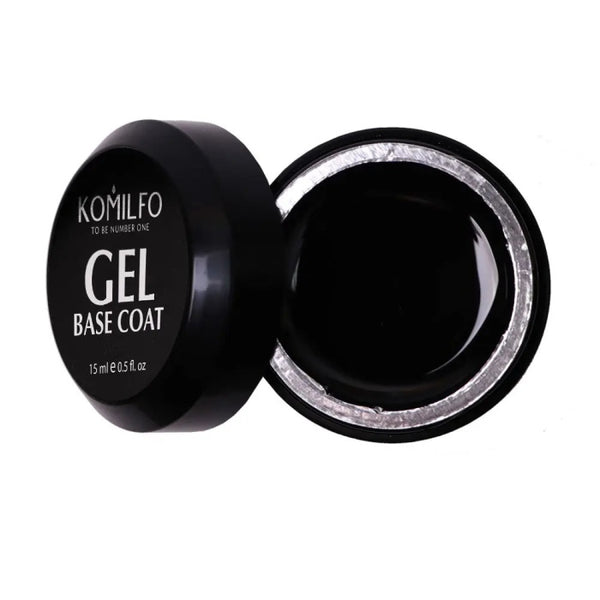 KOMILFO GEL BASE COAT - КОНСИЛЕР БАЗА ДЛЯ ГЕЛЬ-ЛАКА, 15 МЛ (ГЕЛЕВАЯ БАНКА) Артикул: 551501