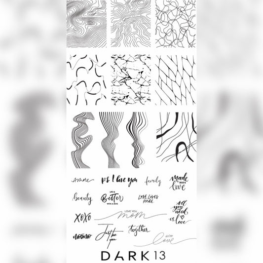 DARK 13 STAMPING PLATE   Article : DARK13n