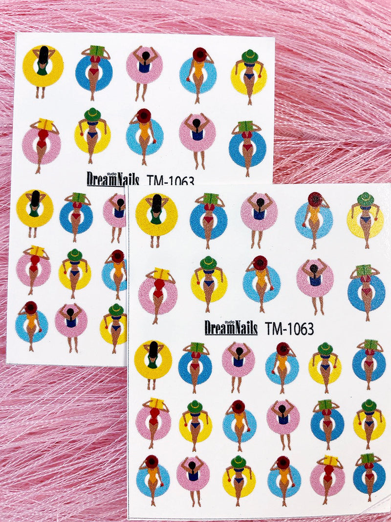 DreamNails Slider design for Manicure TM-1063(girls in a circle)