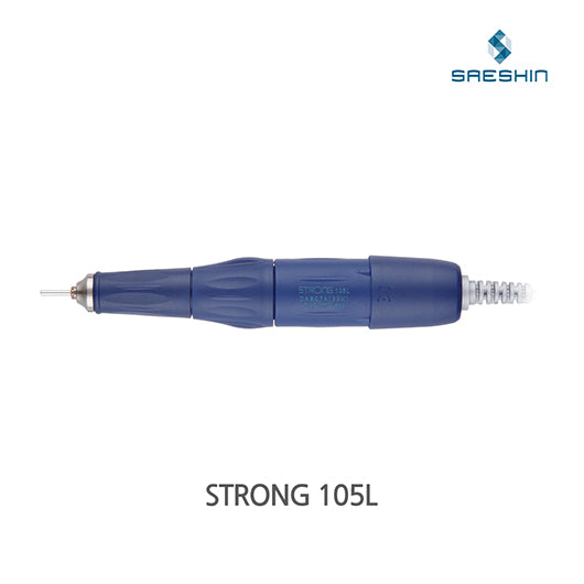 Профессиональная дрель для ногтей Strong 210/105L, оригинал, производство Корея. С синим наконечником 40000PRM для гелевых ногтей, гелевого наращивания, искусственных ногтей, акриловых ногтей. САЕШИН
