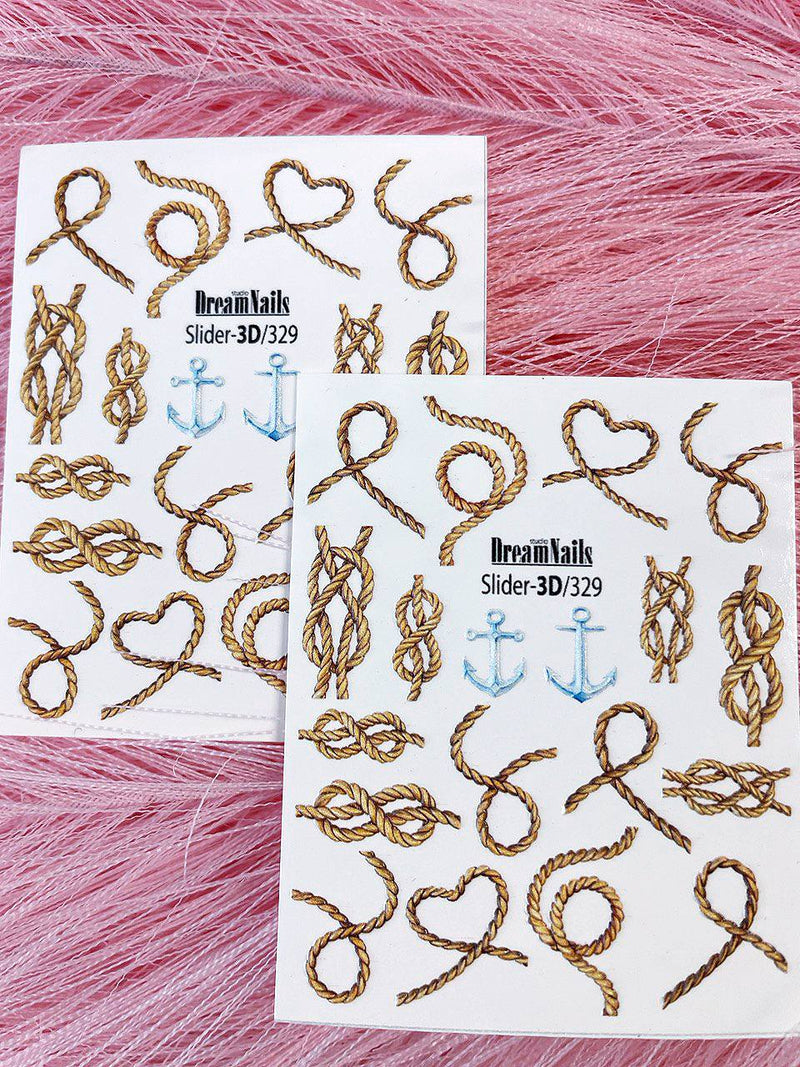 DreamNails Slider design for Manicure 3D/329(sea knots)