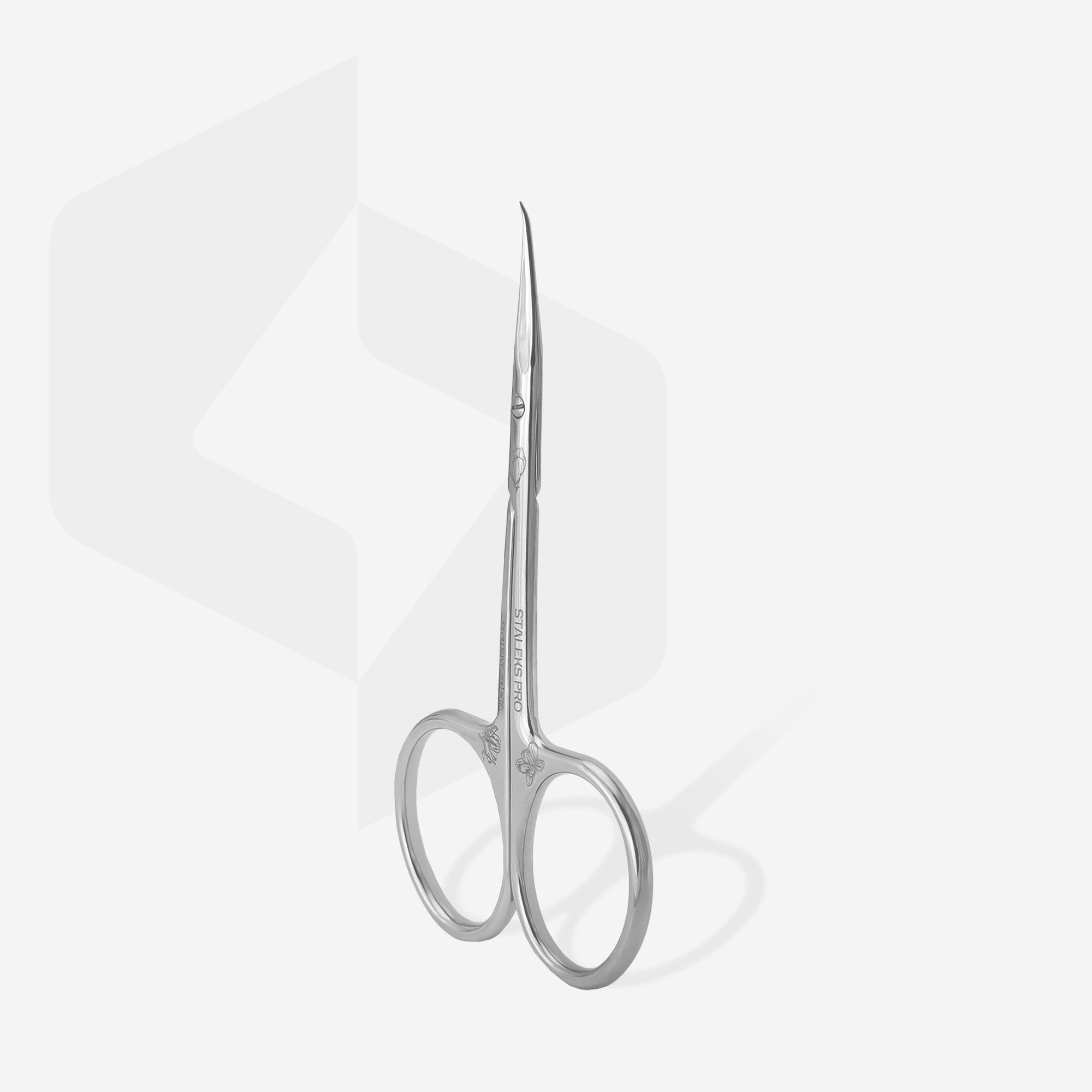 Professional cuticle scissors with hook Staleks Pro Exclusive 21 Type 2 (Magnolia)  SX-21/2m